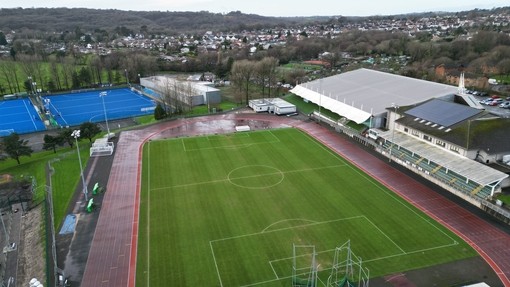 Aerial view of Swansea Bay Sports Park