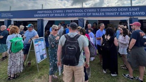 Crowd of people at the Eisteddfod event 