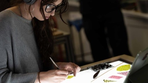 Design Crafts student working on a project