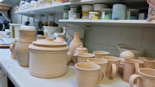 Clay projects on a table