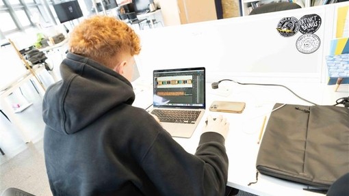 Student working on a Macbook