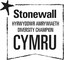 (official logo) Stonewall. Diversity Champion. Cymru.